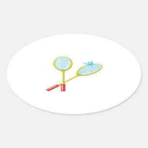 Sticker Ovale Badminton 3