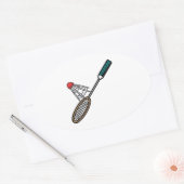 Sticker Ovale Badminton 4 (Enveloppe)