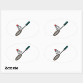 Sticker Ovale Badminton 4 (Feuille)