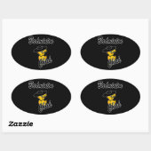 Sticker Ovale Badminton Chick #4 (Feuille)
