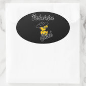 Sticker Ovale Badminton Chick #4 (Sac)