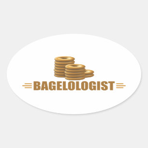 Sticker Ovale Bagels amusants