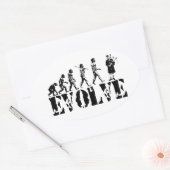 Sticker Ovale Bagpipe Pipers Bagpiper Évolution musicale Art (Enveloppe)