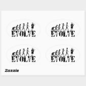 Sticker Ovale Bagpipe Pipers Bagpiper Évolution musicale Art (Feuille)