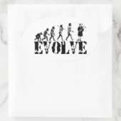 Sticker Ovale Bagpipe Pipers Bagpiper Évolution musicale Art (Sac)
