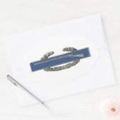 Sticker Ovale Baguette d'insigne de combat (Enveloppe)