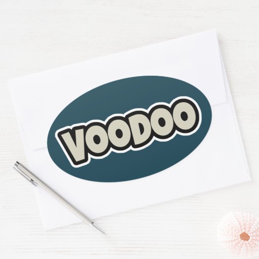 Sticker Ovale Baguette en vinyle Voodoo Petite 4" x 4" (Enveloppe)