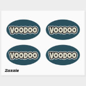 Sticker Ovale Baguette en vinyle Voodoo Petite 4" x 4" (Feuille)