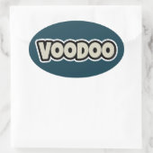 Sticker Ovale Baguette en vinyle Voodoo Petite 4" x 4" (Sac)