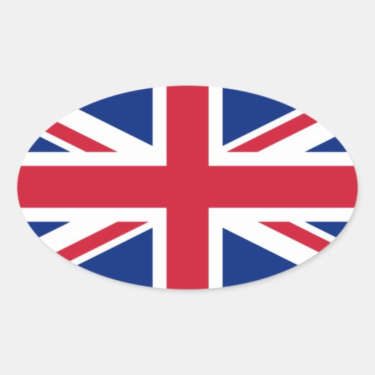 Sticker Ovale Baguette ovale du pavillon du Royaume-Uni* (Devant)