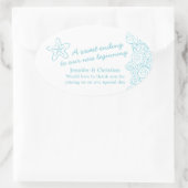 Sticker Ovale Baguettes de bonbons à mariage blanc (Sac)