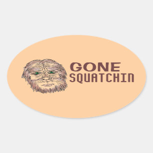 Sticker Ovale Baguettes d'humour ovale de Squatchin