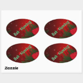 Sticker Ovale Bah Humbug (Feuille)