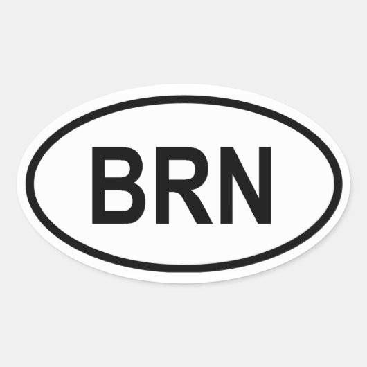 Sticker Ovale Bahreïn "BRN" (Devant)