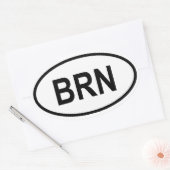 Sticker Ovale Bahreïn "BRN" (Enveloppe)