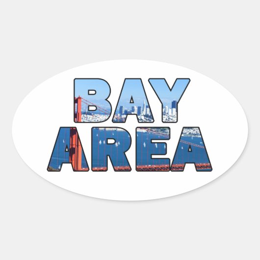 Sticker Ovale Baie de San Francisco (Devant)