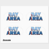 Sticker Ovale Baie de San Francisco (Feuille)