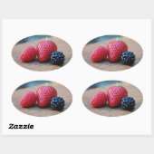 Sticker Ovale Baies douces (Feuille)