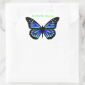 Sticker Ovale Baisers à papillon (Sac)