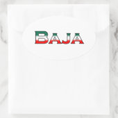 Sticker Ovale Baja Mexico (logo textuel) (Sac)