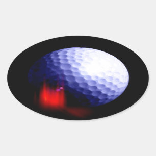 Sticker Ovale Bal de golf