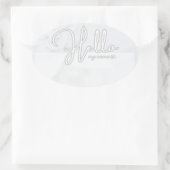 Sticker Ovale Balise de nom du mariage (Sac)