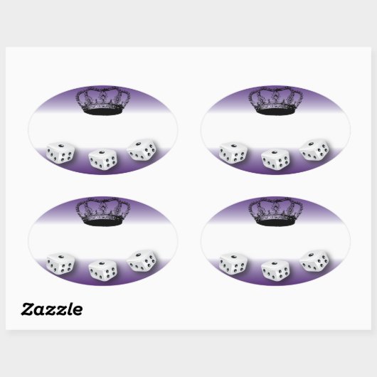 Sticker Ovale Balise Nom Reine Bunco (Feuille)