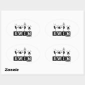 Sticker Ovale Balise ovale SWIM (Feuille)