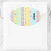 Sticker Ovale Balises Cadeau de Pâques (Sac)