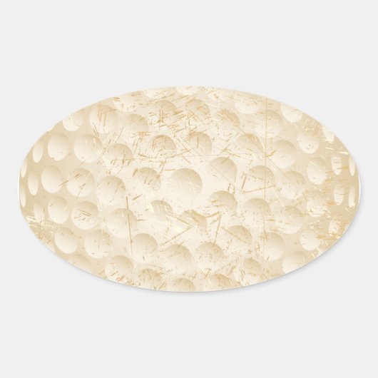 Sticker Ovale balle de golf vintage (Devant)