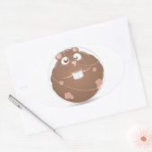 Sticker Ovale balle de hamster (Enveloppe)