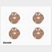 Sticker Ovale balle de hamster (Feuille)