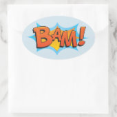Sticker Ovale BaM bande dessinée ! (Sac)