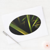 Sticker Ovale Bambou Abstrait (Enveloppe)