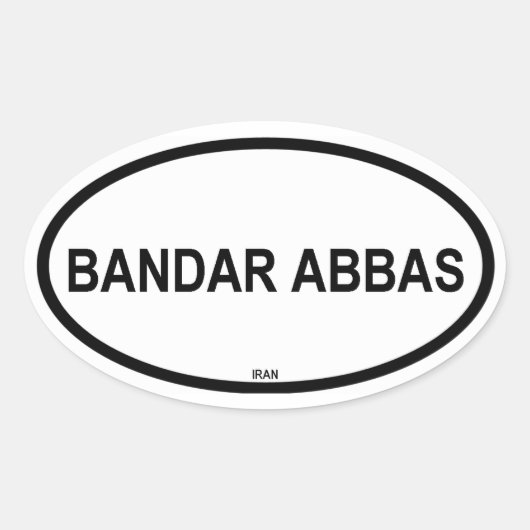 STICKER OVALE BANDAR ABBAS (Devant)