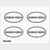 STICKER OVALE BANDAR ABBAS (Feuille)