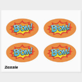 Sticker Ovale Bande dessinée ! (Feuille)