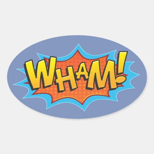 Sticker Ovale Bande dessinée Wham ! (Devant)