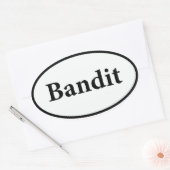 Sticker Ovale bandit (Enveloppe)