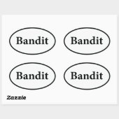 Sticker Ovale bandit (Feuille)