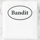 Sticker Ovale bandit (Sac)