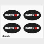 STICKER OVALE BANGKOK LOVE (Feuille)