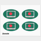Sticker Ovale Bangladesh (Feuille)