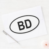 Sticker Ovale Bangladesh "BD" (Enveloppe)
