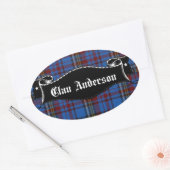 Sticker Ovale Bannière Clan Anderson (Enveloppe)