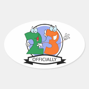 Sticker Ovale Bannière d'anniversaire officielle 23
