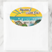 STICKER OVALE BANNIÈRE DE SOLEIL (Sac)