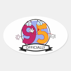 Sticker Ovale Bannière officielle de Birthday