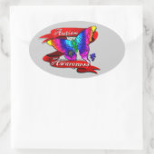 Sticker Ovale Bannière sensibilisation sur l'autisme (Sac)