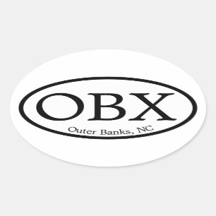 Sticker Ovale Banques externes d'OBX ovales